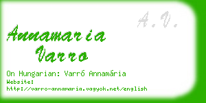 annamaria varro business card