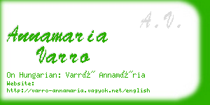 annamaria varro business card